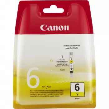 Canon BCI-6Y dzeltenā tintes kasetne, pigmenta tinte, 1 gab., 360 lapas