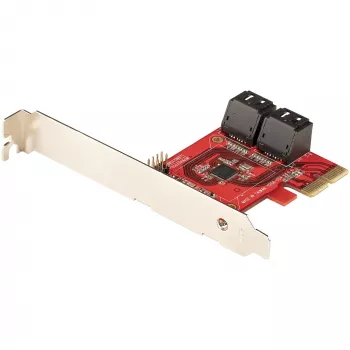 StarTech.com SATA PCIe Kontrolieris - 4 Portu PCIe SATA Paplašināšanas Karte - 6Gbps - Zema Profila Kronšteins - Sakrauti SATA Savienotāji - ASM1164 Ne-RAID - PCI Express uz SATA Pārveidotājs