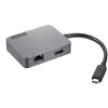 Lenovo 4X91A30366 USB-C ceļojuma dokstacija, pelēka