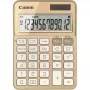 Galda kalkulators Canon KS-125KB ar 12 ciparu displeju, nodokļu funkcijām, akumulatoru/sauli, zelta krāsā
