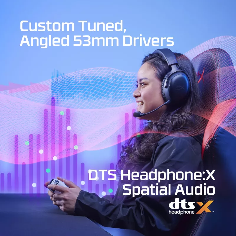 HyperX Cloud III Wireless - Bezvadu spēļu austiņas, Melna; Sarkana