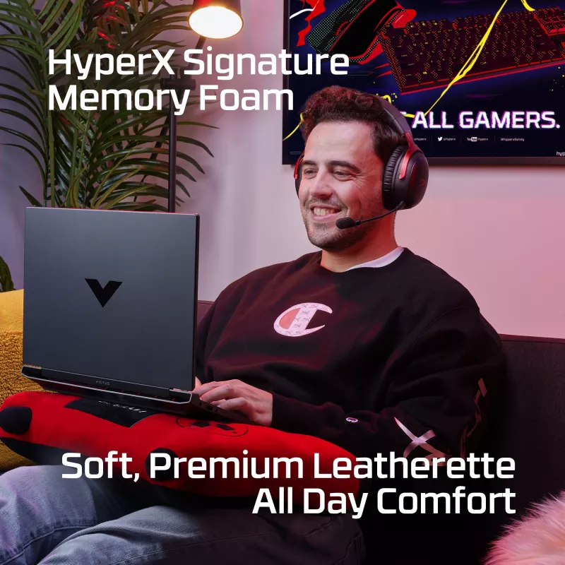 HyperX Cloud III Wireless - Bezvadu spēļu austiņas, Melna; Sarkana