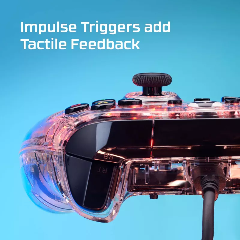 HyperX Clutch Gladiate - Vadu spēļu kontrolieris RGB - Xbox, Caurspīdīgs