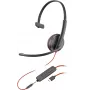 HP Poly Blackwire C3210 Mono austiņas ar maciņu (Bulk), vadu, birojam/zvanu centram, 87 g, melnas