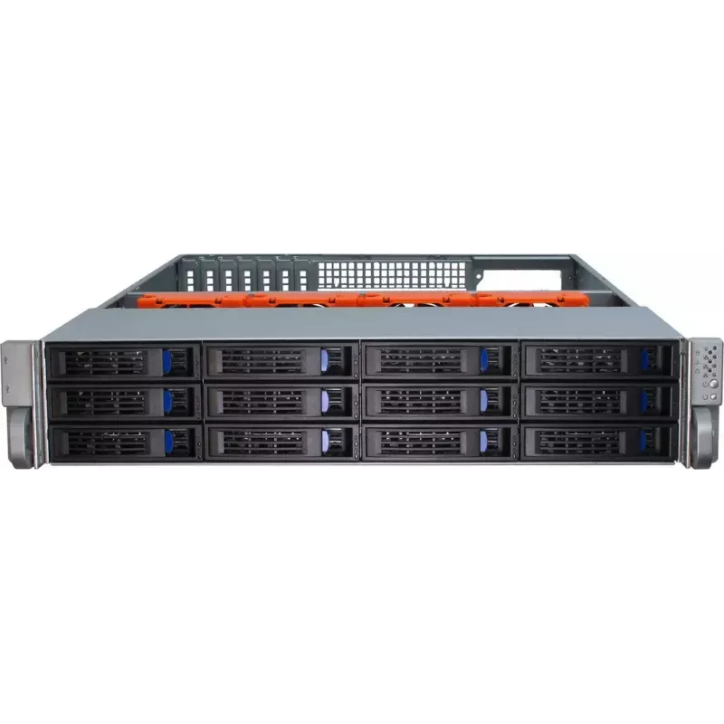 Servera korpuss Inter-Tech IPC 2U-2412 Rack Melns, Sudrabs