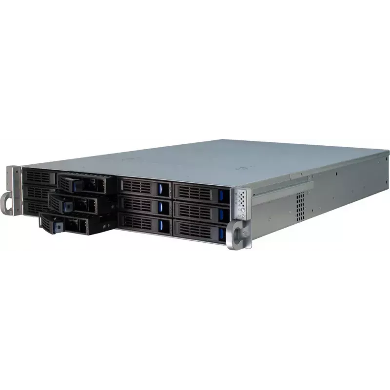 Servera korpuss Inter-Tech IPC 2U-2412 Rack Melns, Sudrabs