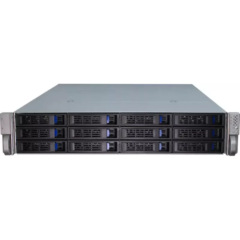 Servera korpuss Inter-Tech IPC 2U-2412 Rack Melns, Sudrabs