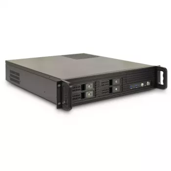 Servera korpuss Inter-Tech 2U-2504 Melns 480x527x89mm 60mm Ventilatori