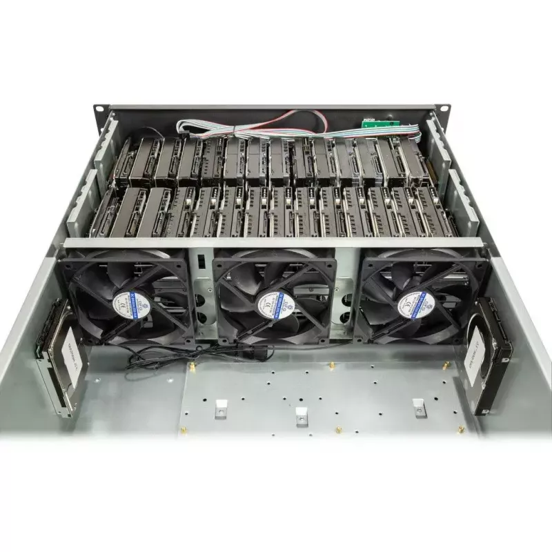 Datora korpuss Inter-Tech 4F28 Rack Melns, Sudrabs