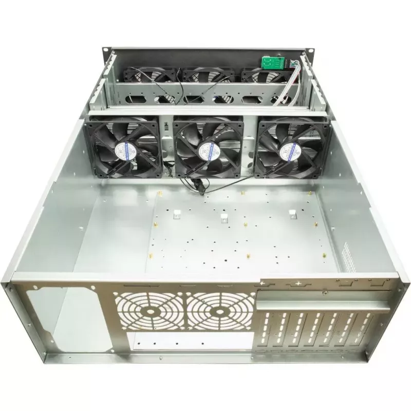 Datora korpuss Inter-Tech 4F28 Rack Melns, Sudrabs