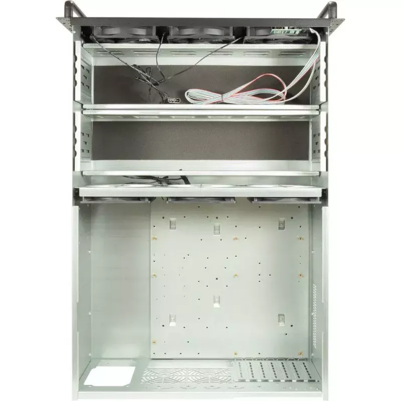Datora korpuss Inter-Tech 4F28 Rack Melns, Sudrabs