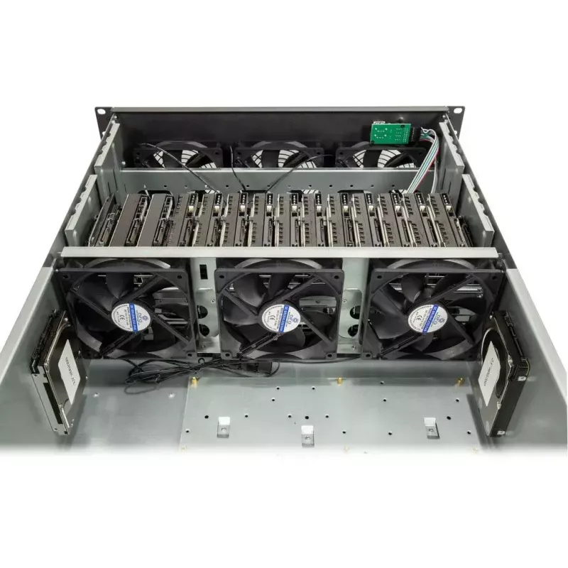 Datora korpuss Inter-Tech 4F28 Rack Melns, Sudrabs