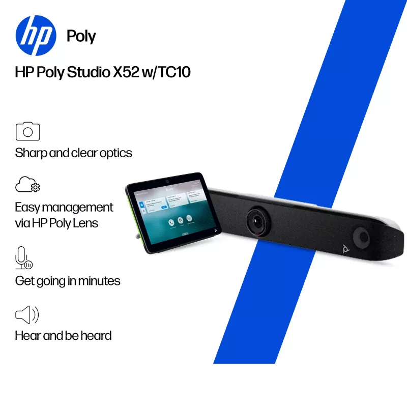Grupas videokonferenču sistēma POLY Studio X52 4K Ultra HD 30 fps