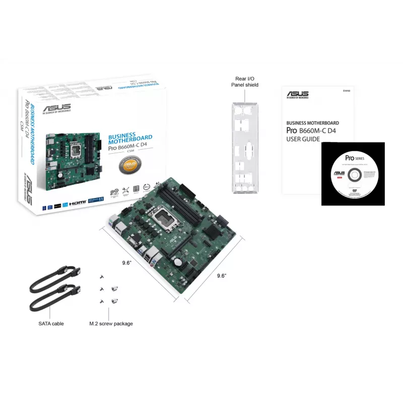 ASUS PRO B660M-C D4-CSM Intel B660 LGA 1700 micro ATX mātesplate