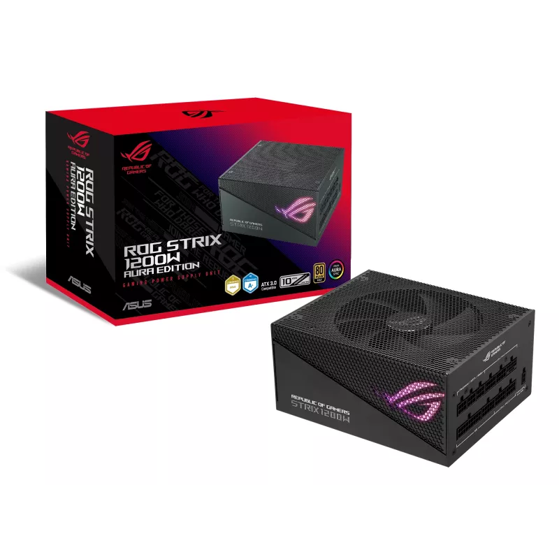 ASUS ROG STRIX 1200W Gold Aura Edition barošanas bloks 20+4 pin ATX ATX Melns