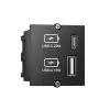 Bachmann 917.227 kontaktligzda ar USB A + USB C, melna, IP20, 250V