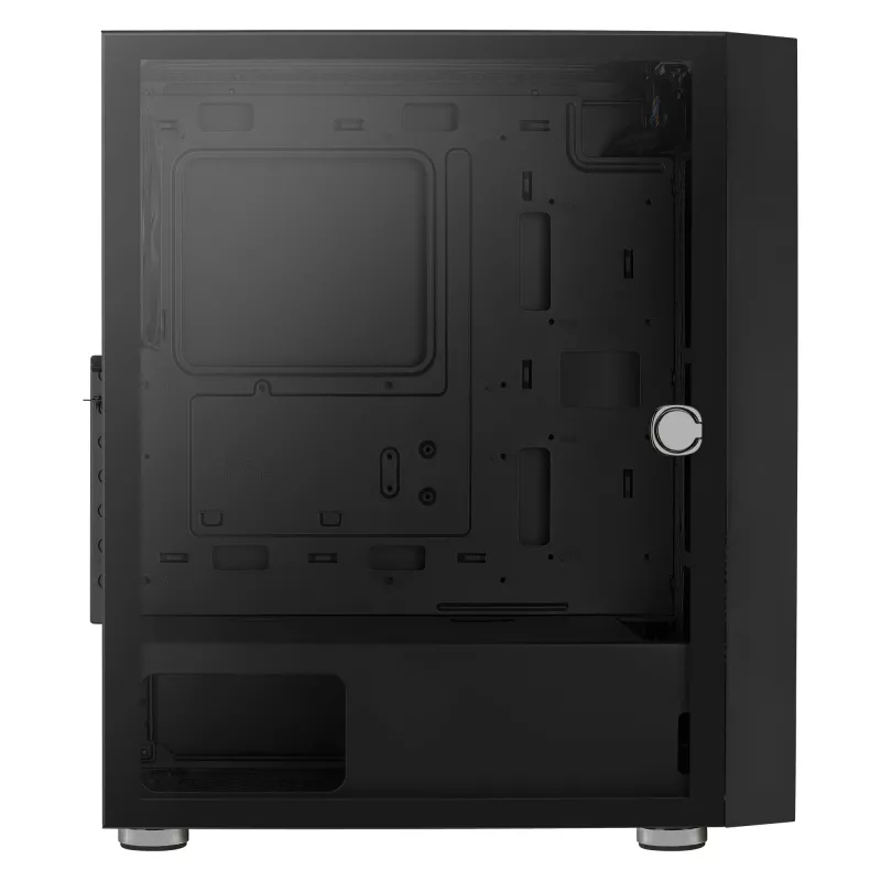 Aerocool Graphite v1 Mid Tower datora korpuss ar rūdīta stikla sānu sienu, melns