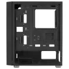 Aerocool Graphite v1 Mid Tower datora korpuss ar rūdīta stikla sānu sienu, melns