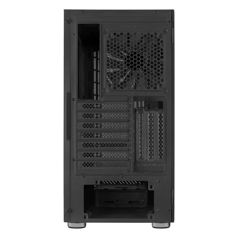 Aerocool Graphite v1 Mid Tower datora korpuss ar rūdīta stikla sānu sienu, melns
