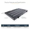 StarTech.com ADJSHELFHDV 1U regulējams ventilējams servera statņa plaukts, pastiprināts, 150 kg, regulējams uzstādīšanas dziļums 49,5–97,4 cm (19,5–38 collas), 19 collu, melns