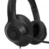 Targus AEH102GL vadu austiņas/mikrofons Galvas saite Zvanīšana/Mūzika USB Type-A Melns