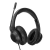 Targus AEH102GL vadu austiņas/mikrofons Galvas saite Zvanīšana/Mūzika USB Type-A Melns