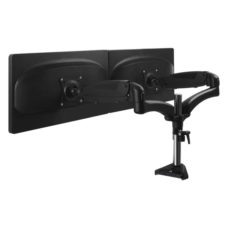 ARCTIC Z2-3D Gen 3 divu monitoru roka ar gāzes atsperi, skava, 8 kg, 73,7 cm (29 collas), 86,4 cm (34 collas), 100 x 100 mm, Melna