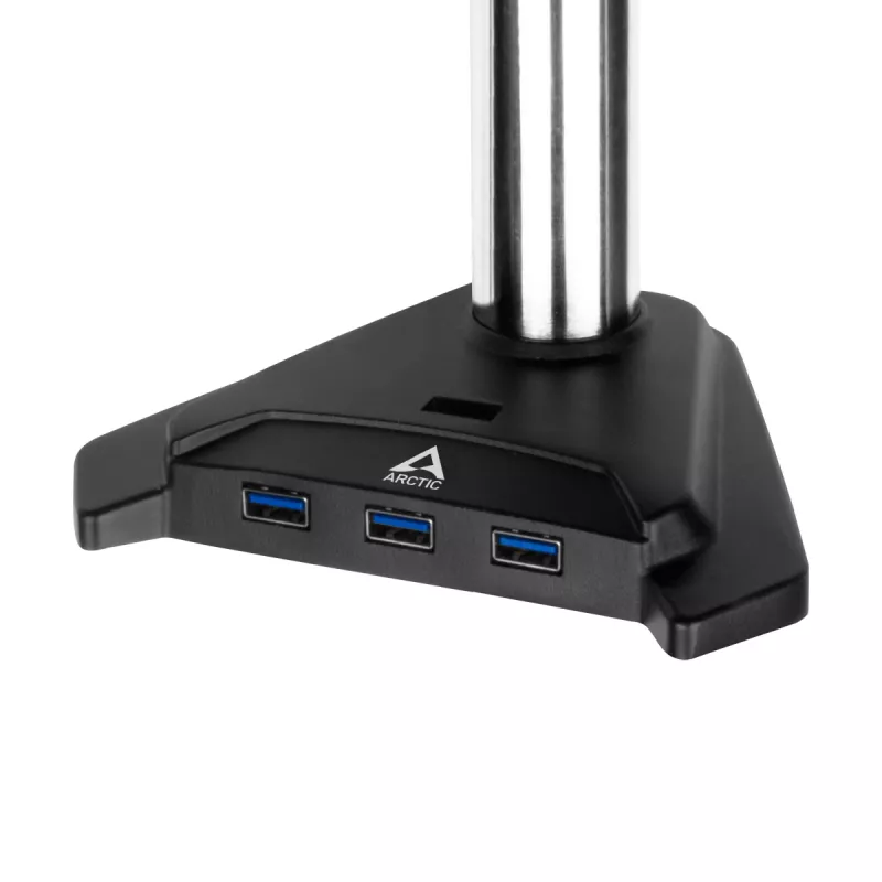 ARCTIC Z2-3D Gen 3 divu monitoru roka ar gāzes atsperi, skava, 8 kg, 73,7 cm (29 collas), 86,4 cm (34 collas), 100 x 100 mm, Melna
