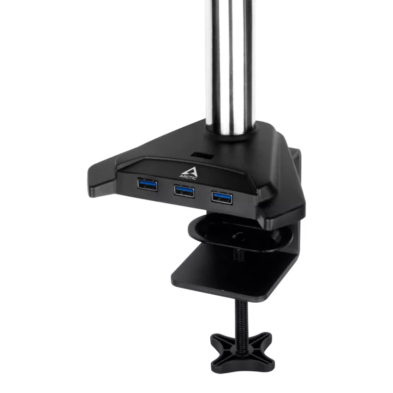 ARCTIC Z2-3D Gen 3 divu monitoru roka ar gāzes atsperi, skava, 8 kg, 73,7 cm (29 collas), 86,4 cm (34 collas), 100 x 100 mm, Melna