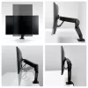 Galda stiprinājums monitora roka ARCTIC X1-3D ar gāzes atsperi — atbalsta līdz 43 collām / 10 kg, VESA 75x75–100x100, melns