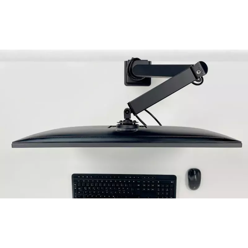 Galda stiprinājums monitora roka ARCTIC X1-3D ar gāzes atsperi — atbalsta līdz 43 collām / 10 kg, VESA 75x75–100x100, melns