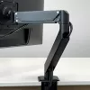 Galda stiprinājums monitora roka ARCTIC X1-3D ar gāzes atsperi — atbalsta līdz 43 collām / 10 kg, VESA 75x75–100x100, melns