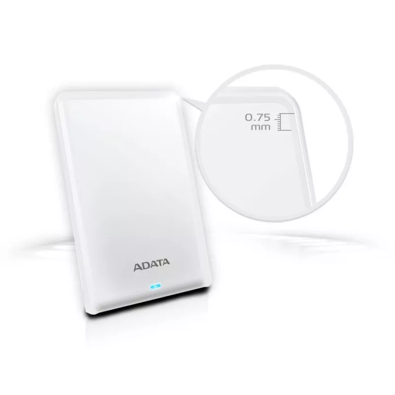 ADATA AHV620S-1TU3-CWH ārējais cietais disks 1 TB 2,5 collu Micro-USB B 3.2 Gen 1 balts