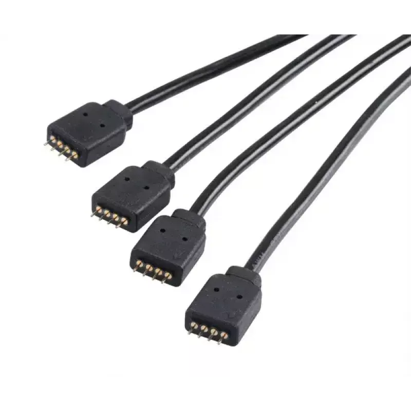 Akasa AK-CBLD04-50BK 50 cm melns RGB sadalītājs un pagarinātājs
