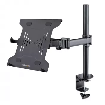 StarTech.com Laptop Desk Mount – Galda stiprinājums klēpjdatoram un monitoram – līdz 34 collu (8kg) monitoram un 4.5kg klēpjdatoram – artikulējoša VESA klēpjdatora paplāte – skava / cauruma stiprinājums