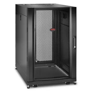 APC NetShelter SX, servera skapis, 18U, melns, 925H x 600W x 900D mm