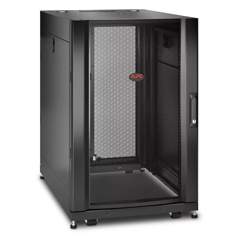 APC NetShelter SX, servera skapis, 18U, melns, 925H x 600W x 900D mm