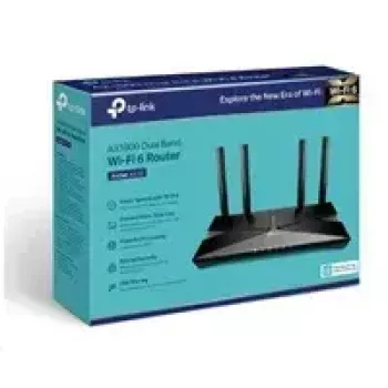 TP-LINK Archer AX20 AX1800 Dual-Band Wi-Fi 6 maršrutētājs, 802.11ax, 574+1201 Mbit/s, 4x Gigabit Ethernet porti, 4 antenas