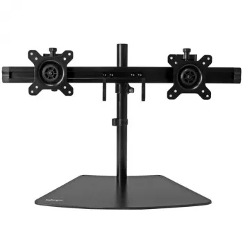 StarTech.com Divu monitoru statīvs - Horizontāls - Melns, Brīvi stāvošs, 8 kg, 61 cm (24 collas), 100 x 100 mm, Augstuma regulēšana, Melns