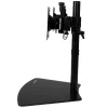 StarTech.com Divu monitoru statīvs - Horizontāls - Melns, Brīvi stāvošs, 8 kg, 61 cm (24 collas), 100 x 100 mm, Augstuma regulēšana, Melns
