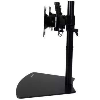 StarTech.com Divu monitoru statīvs - Horizontāls - Melns, Brīvi stāvošs, 8 kg, 61 cm (24 collas), 100 x 100 mm, Augstuma regulēšana, Melns