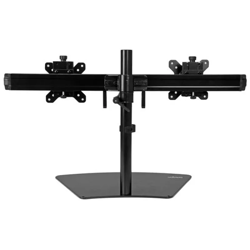StarTech.com Divu monitoru statīvs - Horizontāls - Melns, Brīvi stāvošs, 8 kg, 61 cm (24 collas), 100 x 100 mm, Augstuma regulēšana, Melns