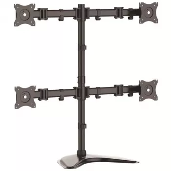 StarTech.com Quad-Monitor Desktop Statīvs - Artikulējošs, Brīvi Stāvošs, 8 kg, 33 cm (13 collas), 68.6 cm (27 collas), 100 x 100 mm, Melns