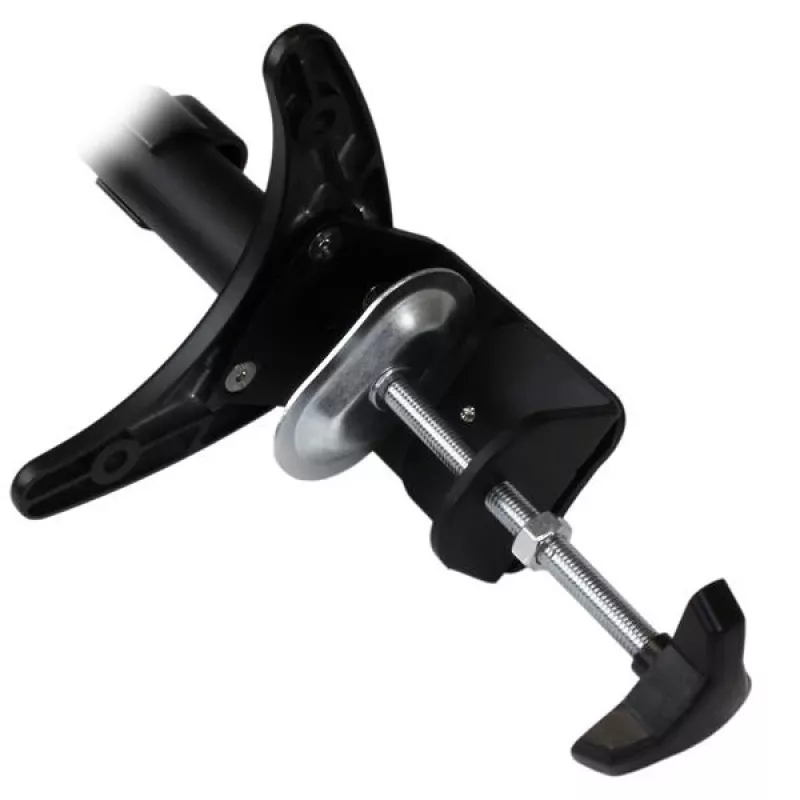 StarTech.com ARMDUAL divu monitoru šarnīru turētājs, galda/caurumā stiprināms, regulējams augstums, kabeļu vadība, 12–24 collas, VESA 75x75/100x100, melns