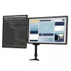 StarTech.com ARMDUAL divu monitoru šarnīru turētājs, galda/caurumā stiprināms, regulējams augstums, kabeļu vadība, 12–24 collas, VESA 75x75/100x100, melns