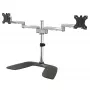 StarTech.com Divu Monitoru Statīvs - Ergonomisks Galda Monitoru Statīvs līdz 32 collu VESA Displejiem - Brīvi Stāvošs Šarnīrveida Universāls Datora Monitora Piestiprinājums - Regulējams Augstums - Sudrabs