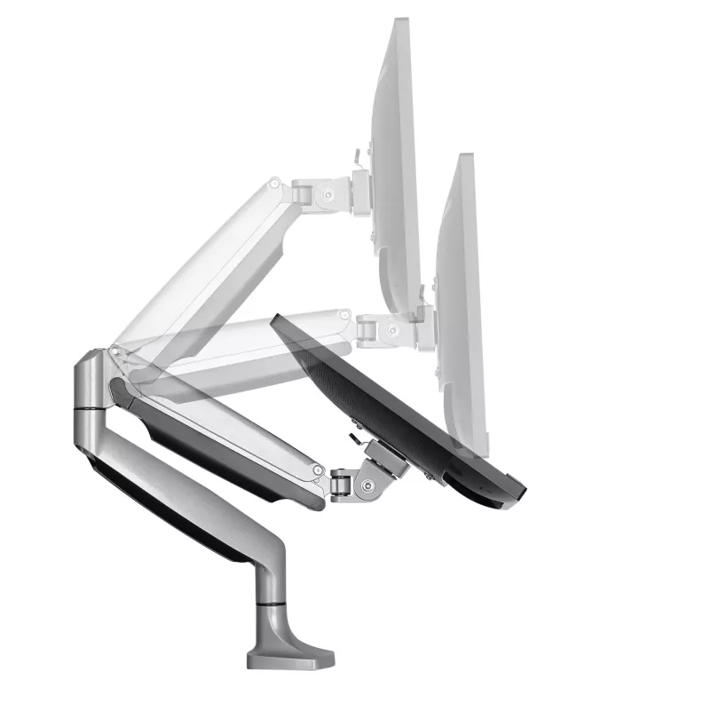 StarTech.com Monitora roka – smagā ergonomiskā VESA roka vienam 9 kg displejam – pilna kustība, augstuma regulēšana, artikulēta – alumīnijs – C-skava/caurums – sudrabs