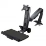 StarTech.com Pārvietojamais monitors ar tastatūras paplāti - Galda stiprinājums regulējamai sēdus-stāvus darba stacijai vienam 34 collu VESA monitoram - Ergonomisks artikulējošs pārveidotājs