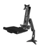 StarTech.com Pārvietojamais monitors ar tastatūras paplāti - Galda stiprinājums regulējamai sēdus-stāvus darba stacijai vienam 34 collu VESA monitoram - Ergonomisks artikulējošs pārveidotājs