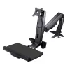 StarTech.com Pārvietojamais monitors ar tastatūras paplāti - Galda stiprinājums regulējamai sēdus-stāvus darba stacijai vienam 34 collu VESA monitoram - Ergonomisks artikulējošs pārveidotājs